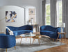 Sophia Upholstered Vertical Channel Tufted Chair Blue - M&M Furniture (CA)