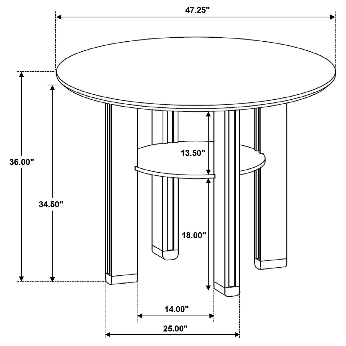 Ottowa Counter Height Dining Table
