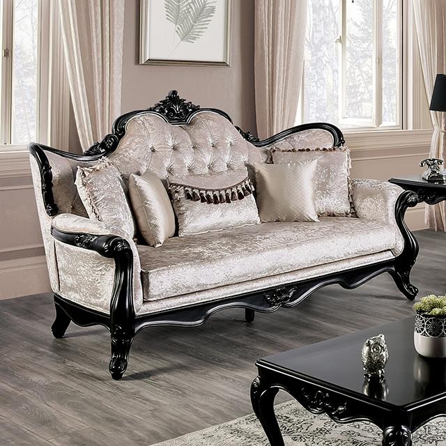 Acapulco White & Espresso Sofa