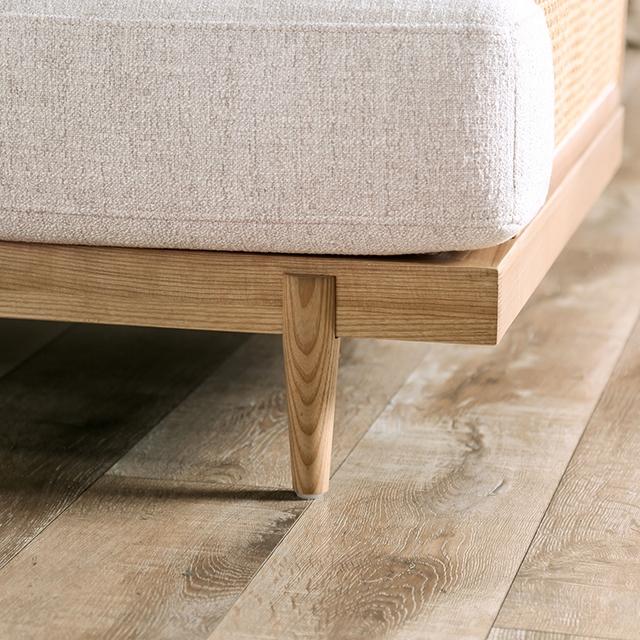 ALESUND Chair, Beige/Light Oak Natural & Brown