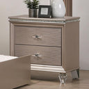 ALLIE Night Stand Beige & Rose Gold