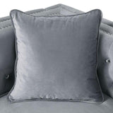 Amie Glam Gray & Black Sectional w/Storage