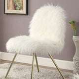 Caoimhe White/Gold Accent Chair