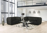 AVERSA Loveseat, Black, Gray, & White