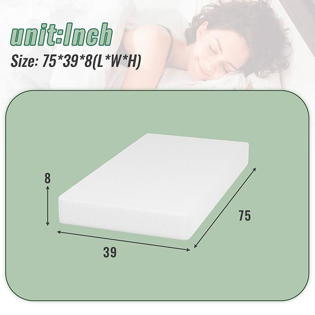 Coreopsis 8" Memory Foam Wave Comfort