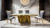 Basilicata Gold Chair (2/CTN) White, Gray, & Black