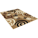 Blitar Brown Black, Brown Cream, & Gray 5' X 7' Area Rug
