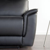 Bienne Loveseat Manual Recliner White & Black