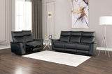 Bienne Loveseat Manual Recliner White & Black