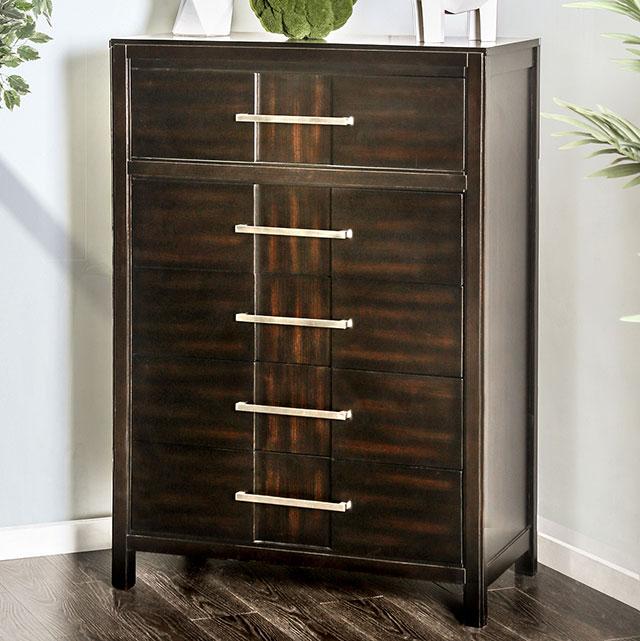 Berenice Chest Gray, White, & Espresso