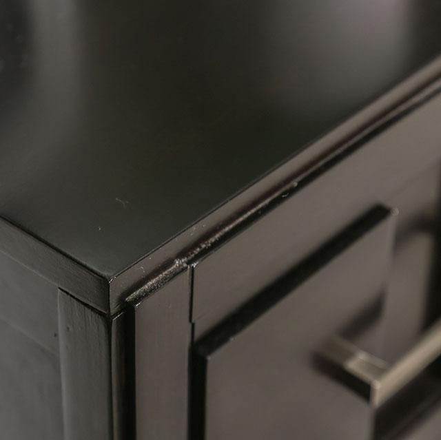 Berenice Espresso Night Stand White, Gray, & Espresso