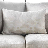 Benigno Love Seat Silver & Gray