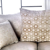 Benigno Love Seat Silver & Gray