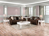 BELSIZE Loveseat Grey, Beige, & Choclate