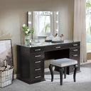 Valentina Vanity Set White & Dark Gray