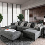 Lowry Gray Sectional w/ Ottoman