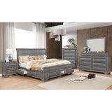 Brandt Bed Chrome & Gray