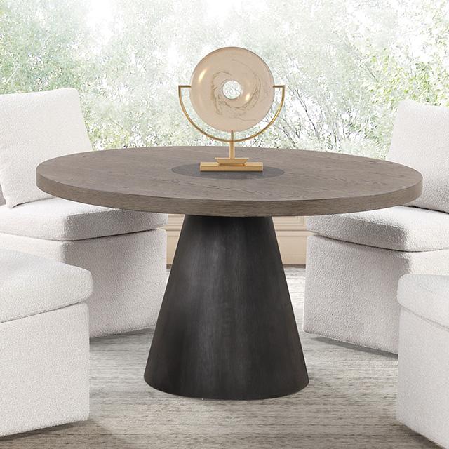 Broager 5 Pc Dining Table Set (Light Gray Caster Chairs)