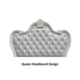 Ventresca E.King & Queen Bed White & Chrome