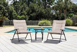 Bastia 3 Pc. Conversation Set Teal & Beige