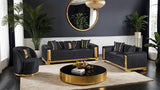 Valdosta Chair Black & Beige