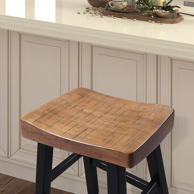 Biasca 24" Stool (2/CTN) White, Brown, & Black