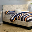 Evans E.King & Cal.King Bed Espressso, White, & Camel