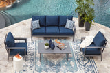 Gali Outdoor Sofa/Chairs/Table Set (Set of 4)