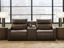 ModZ Power Reclining Sectional Loveseat with Audio Console