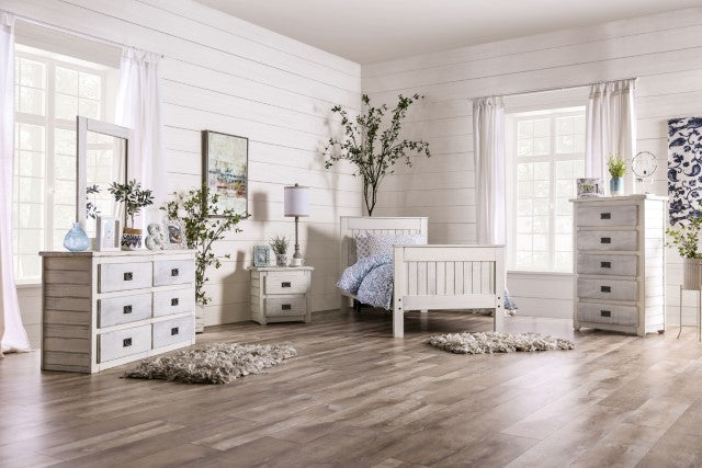 Rockwall Bed Grey & White
