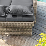 Bahia Tobago Reclining Chaise Lounge Brown & Gray