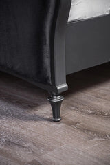 Melodi Parc E.King & Queen Bed Black & Silver