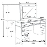 Felicity Makeup Vanity Table with LED Mirror