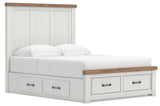 Ashley Savonport Queen Panel Storage Bed — Plus