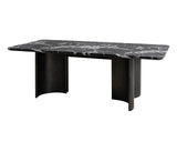 Selsey Dining Table, Black Stone Top