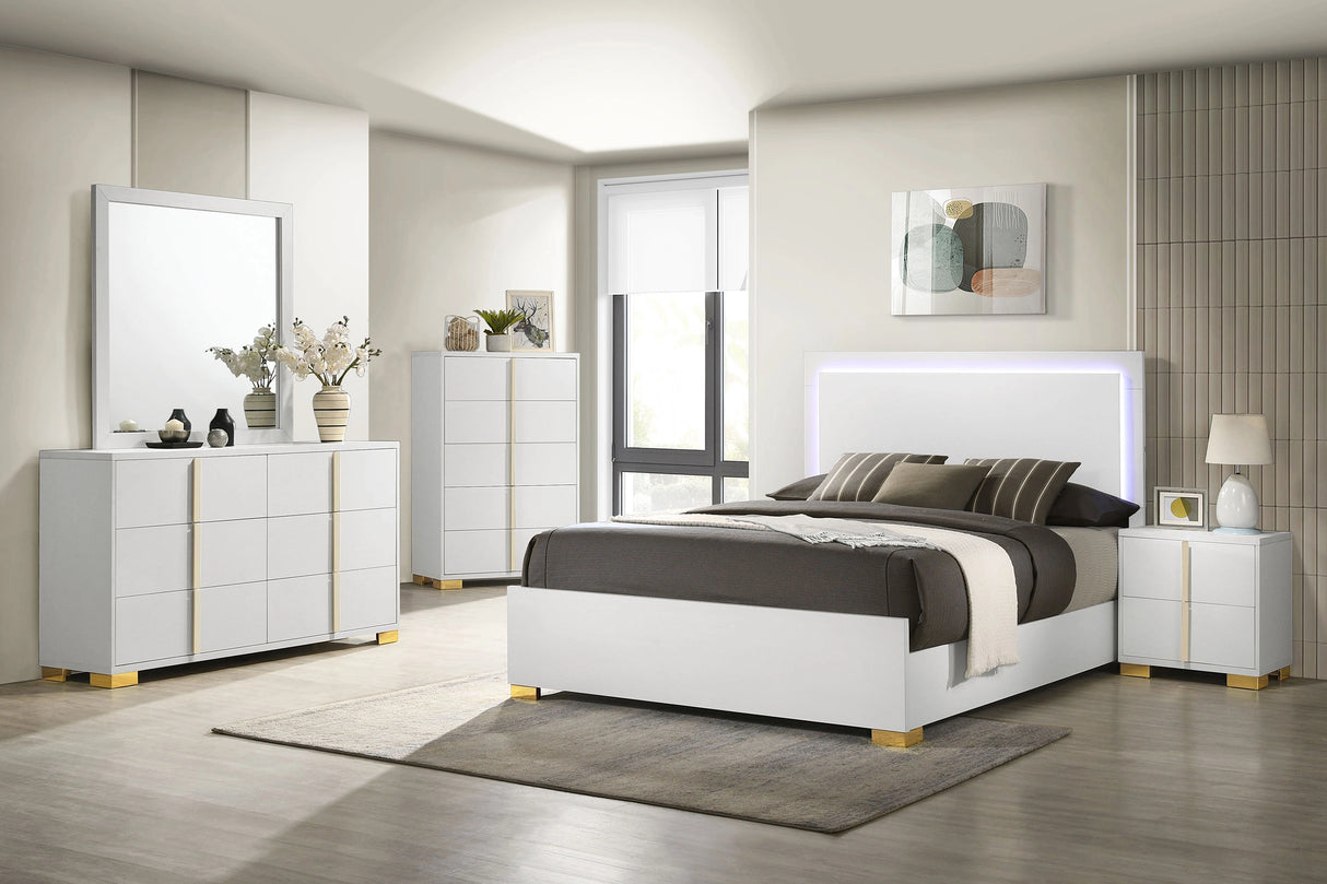 Marceline Panel Bed with LED Lighting