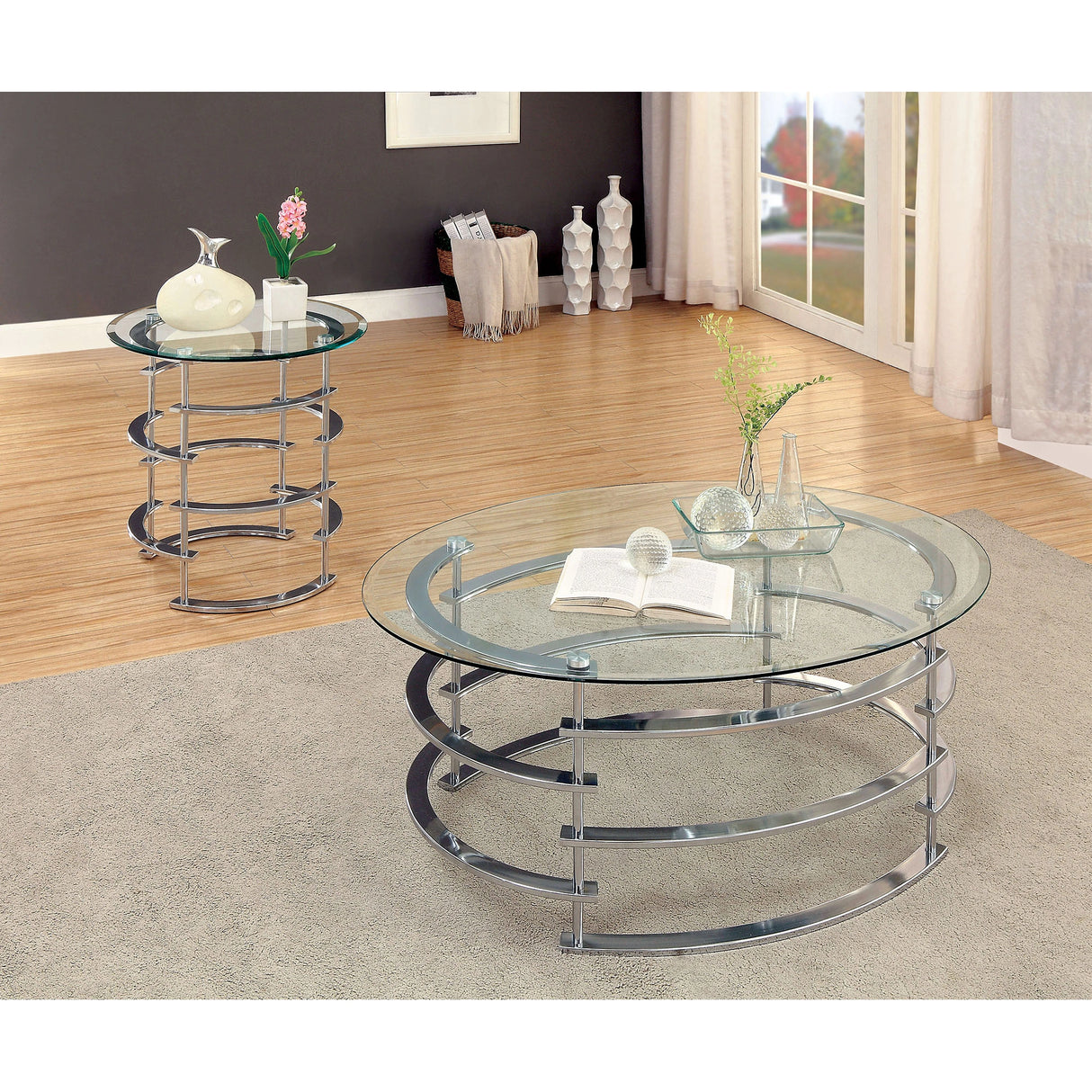 Clonmel End Table, Chrome