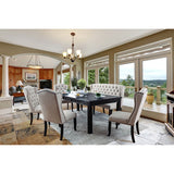 Sania 7 Pc Dining Table Set Antique Black
