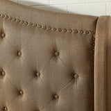 Carly Cal.King, E.King, Full, & Queen Bed Grey & Brown