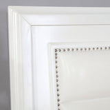 Golva E.King & Queen Bed White & Silver