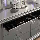 Maddie Bed White & Silver