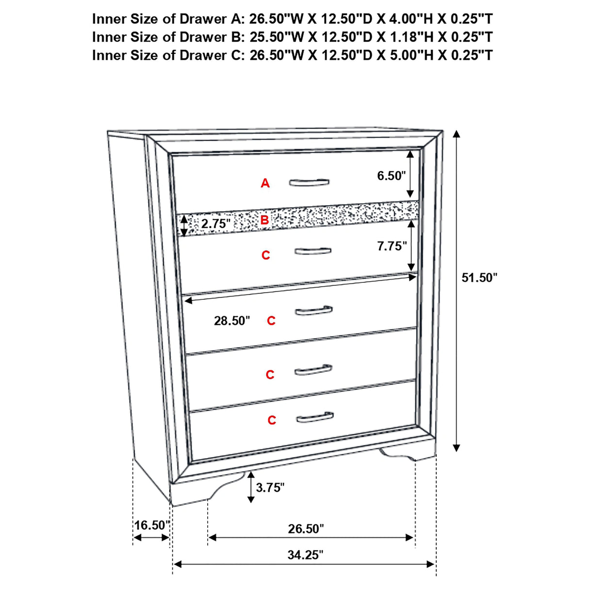 Miranda Chest of Drawers