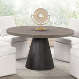 Broager 5 Pc Dining Table Set (White Caster Chairs) Rustic Oak
