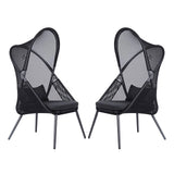 Alverta Foldable Chair Grey & Black (2/Ctn)