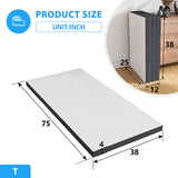 Hollyhock 4" Twin Tri-Fold Memory Foam Topper