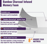 Nasturtium 8" Twin Bamboo Charcoal Infused Memory Foam