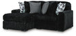 Midnight-Madness Sectional with Chaise - Onyx