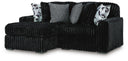 Midnight-Madness Sectional with Chaise - Onyx