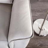 Bienne Loveseat Manual Recliner White & Black