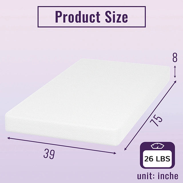Nasturtium 8" Bamboo Charcoal Infused Memory Foam